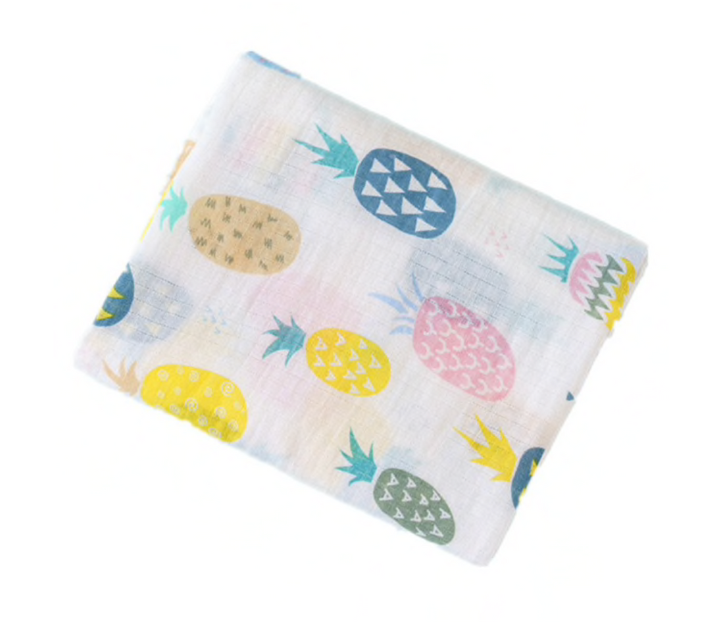 Muslin Pineapple Swaddle Blanket Mamabearable